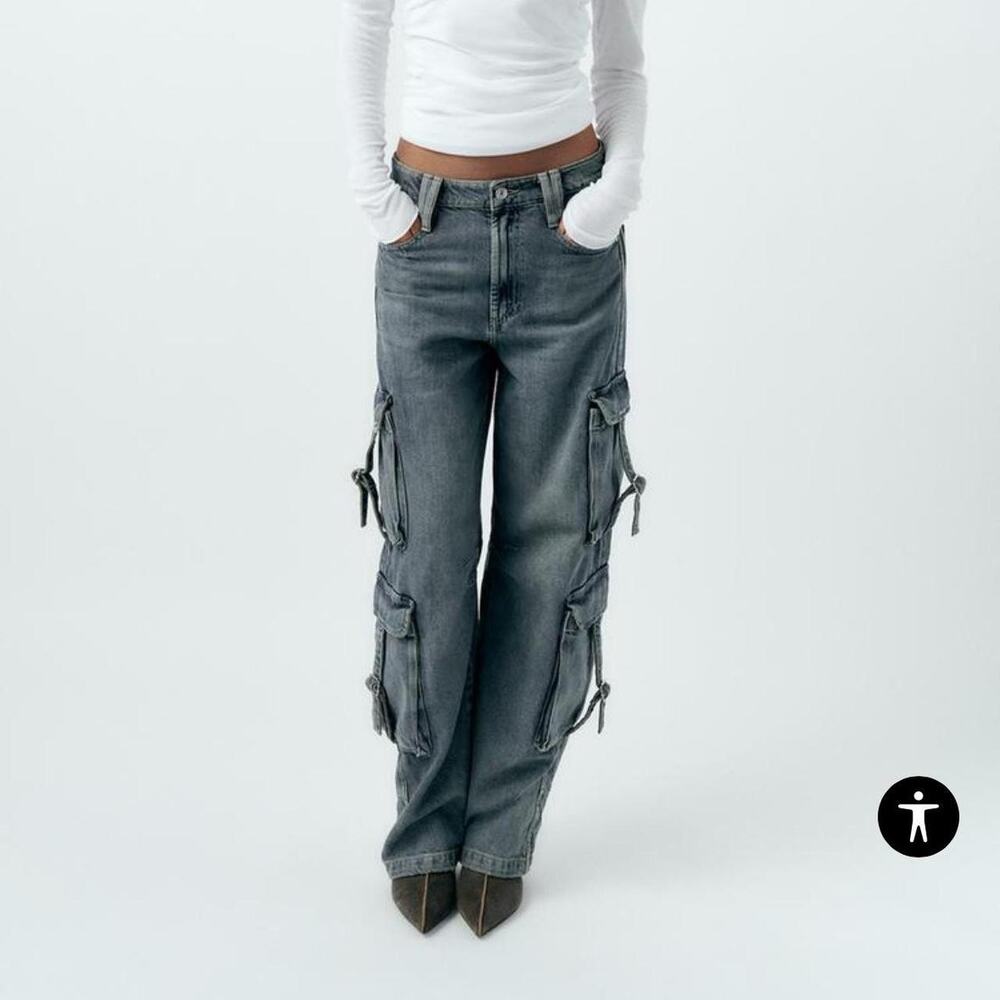 Love SoHo Denim Cargo Wide leg Jeans Sz 11